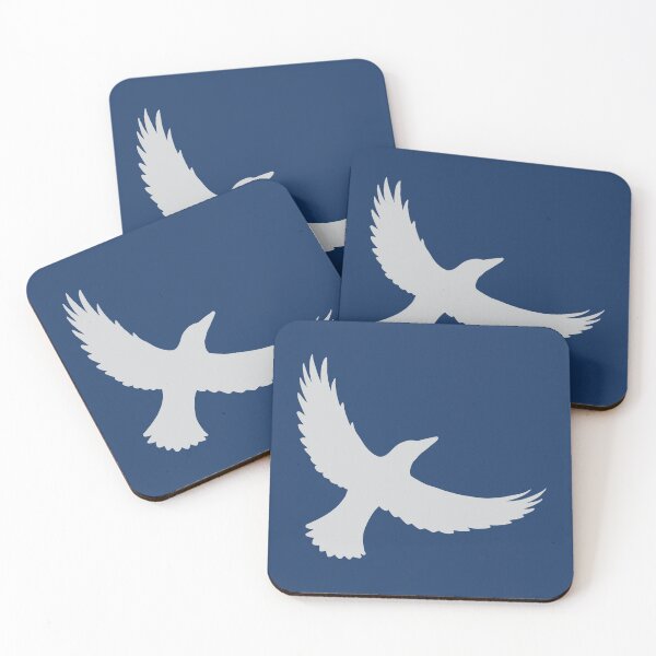 Item preview, Magpie Flight – Grey on Navy designed and sold by ImperfectLife.