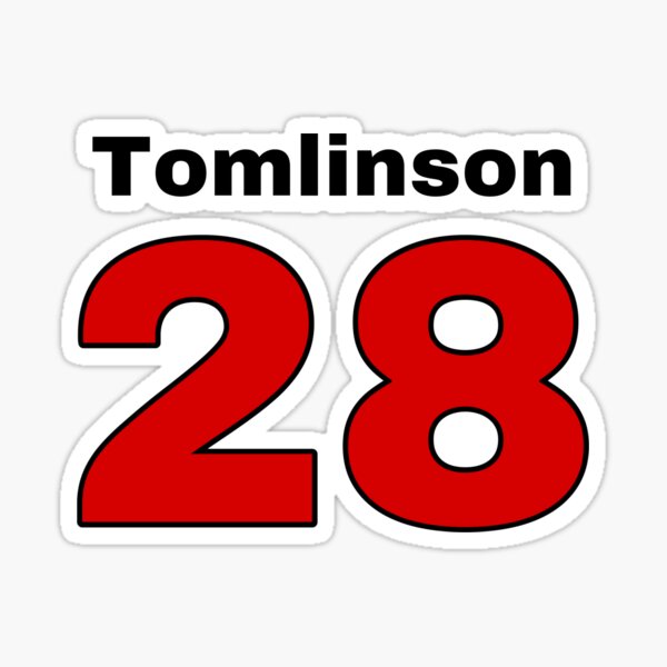 Louis Tomlinson playing football, Jersey number 28 Sticker for Sale by  Himangi N