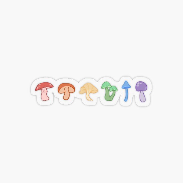 Item preview, LGBT Pride Mushrooms designed and sold by ReBrandingArt.