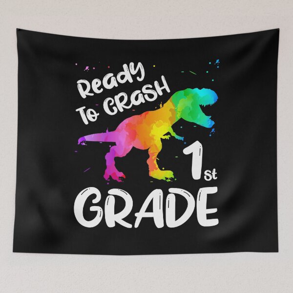 Item preview, 1st Grade Dinosaur Ready To Crash First Day of School designed and sold by ZNOVANNA.