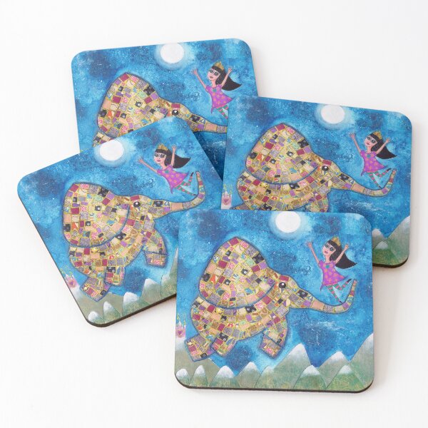 Item preview, Missy and Elephant fly to the Moon designed and sold by Melissa Underwood.