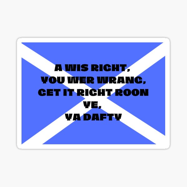 Scottish Slang Stickers Redbubble
