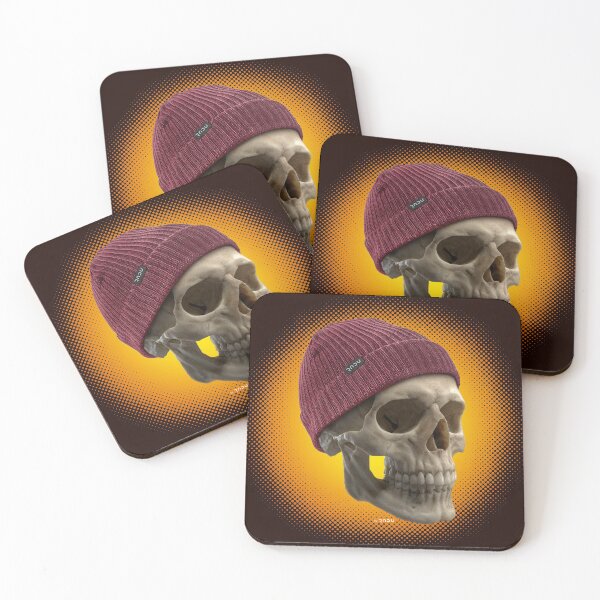 Item preview, SKULLBEANIE 02-02 skull with Burgundy beanie red designed and sold by Radu-Gabriel.