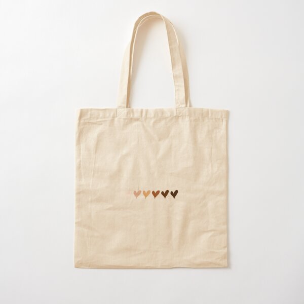 Black Lives Matter Hearts Emoji Cotton Tote Bag