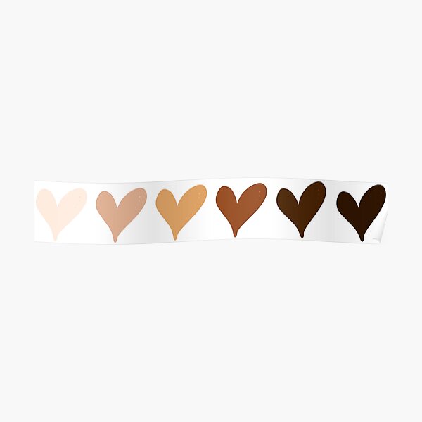 Black Lives Matter Hearts Emoji Poster