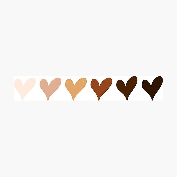 Black Lives Matter Hearts Emoji Photographic Print