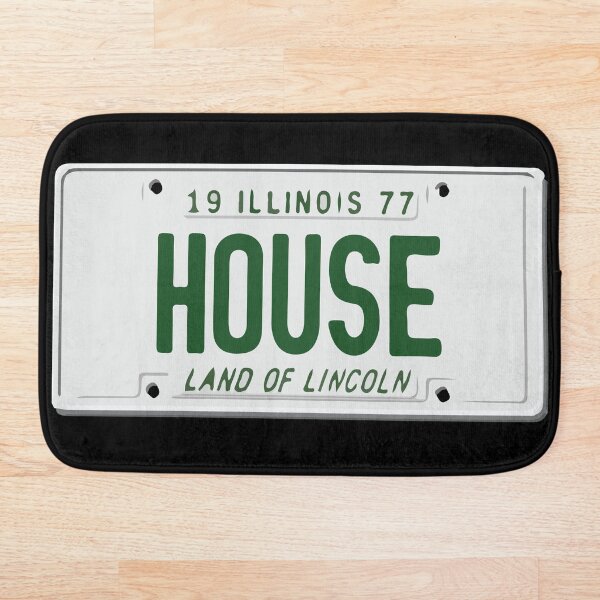 House Lic Plate Bath Mat