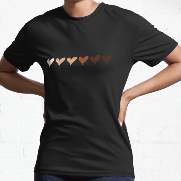 Black Lives Matter Hearts Emoji Active T-Shirt