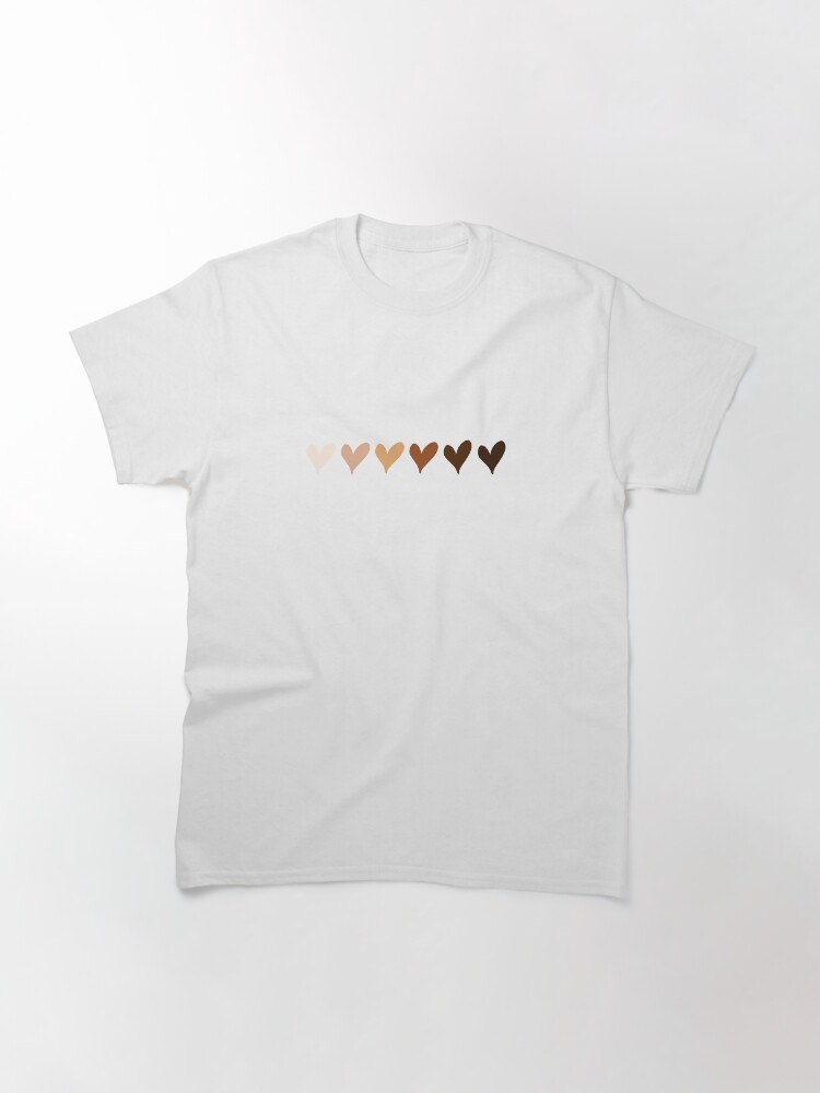 Thumbnail 3 von 7, Classic T-Shirt, Schwarze Leben zählen Herzen Emoji designt und verkauft von Wolfsign.