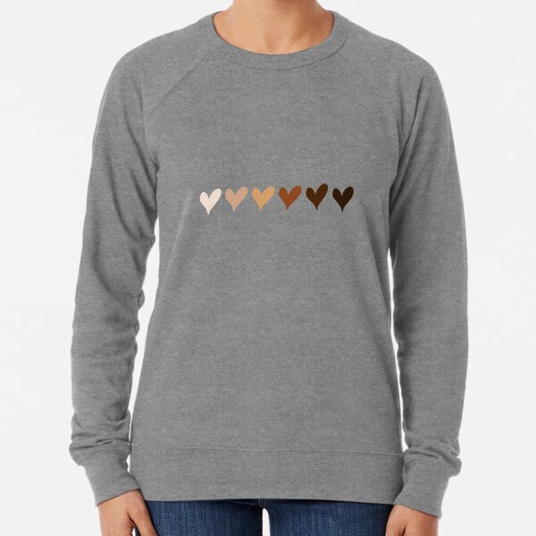 Black Lives Matter Hearts Emoji Lightweight Sweatshirt
