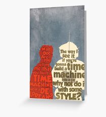 Back to the Future: A Time Machine out of a DeLorean Greeting Card
