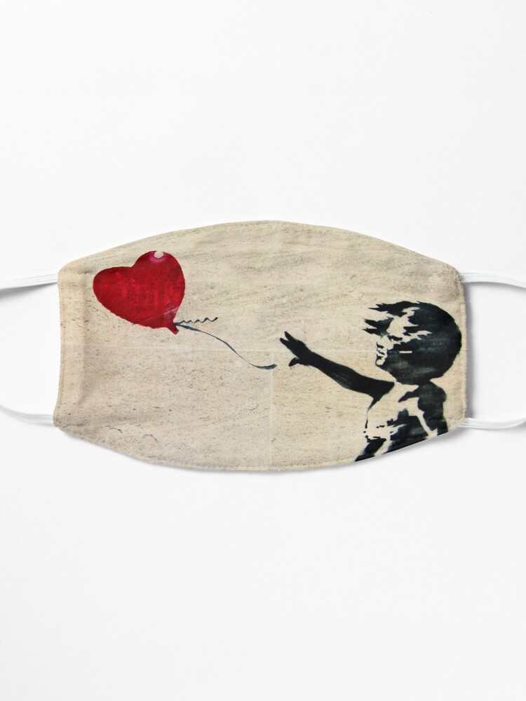 Alternate view of Banksy's Girl with a Red Balloon III Mask