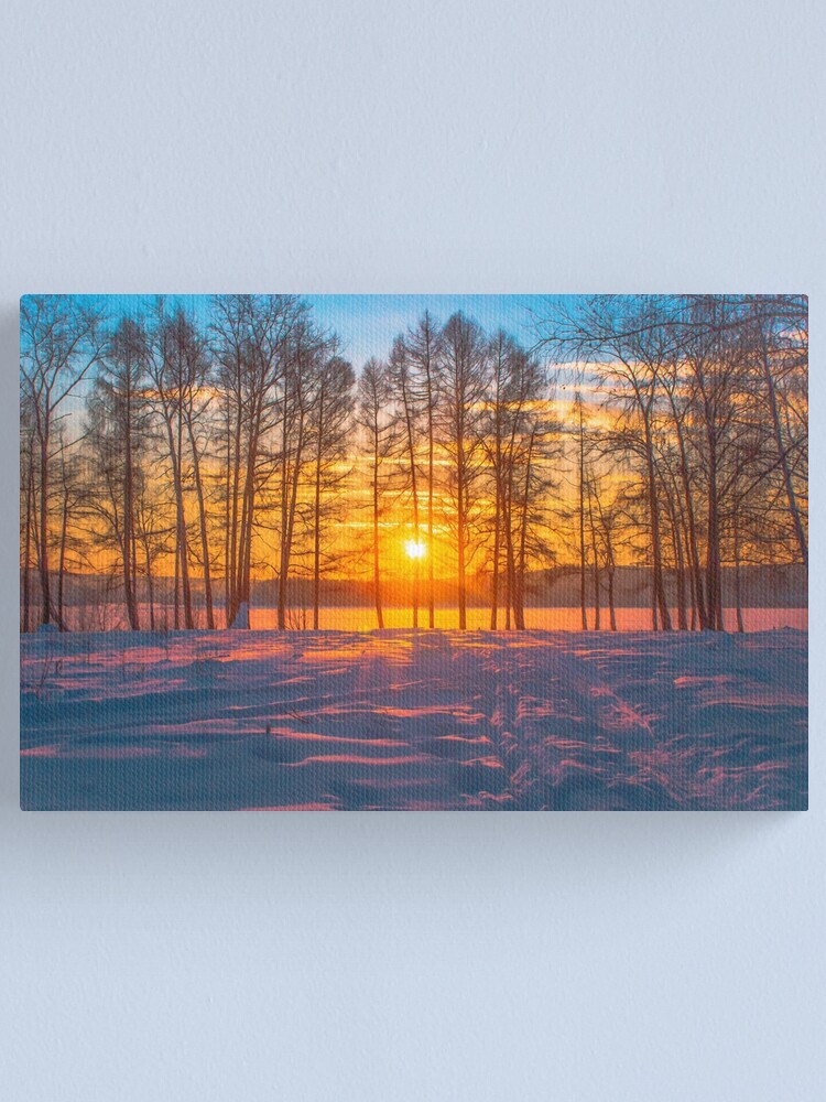 Alternate view of Winter sunset Canvas Print