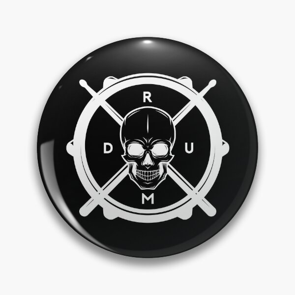 Item preview, Skull With Drumsticks For Drummers Drum designed and sold by playloud.