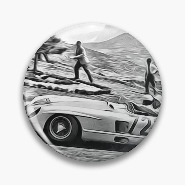 Aperçu de l'œuvre Mercedes Benz 300 SLR Stirling Moss 1955 Mille Miglia Racing Poster créée et vendue par Road To Track.