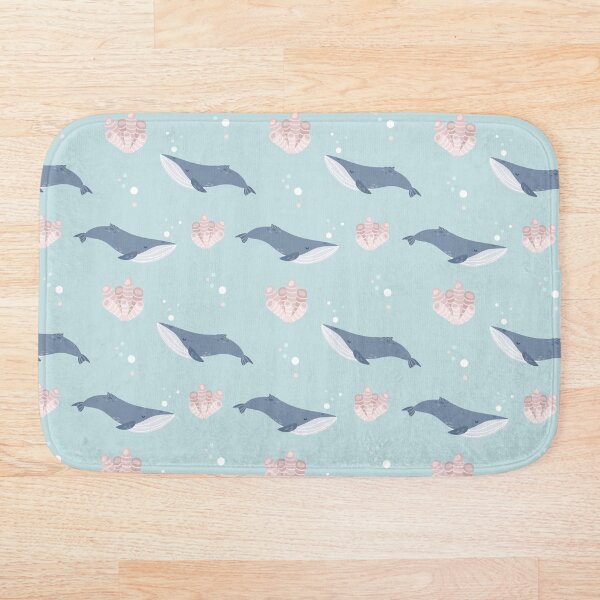 Item preview, Whales on a turquoise background designed and sold by LartGraphics.