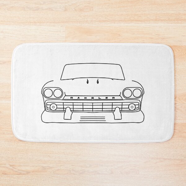 Item preview, 1959 AMC Rambler classic car black outline graphic  designed and sold by soitwouldseem.