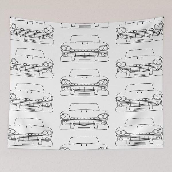 Item preview, 1959 AMC Rambler classic car black outline graphic  designed and sold by soitwouldseem.