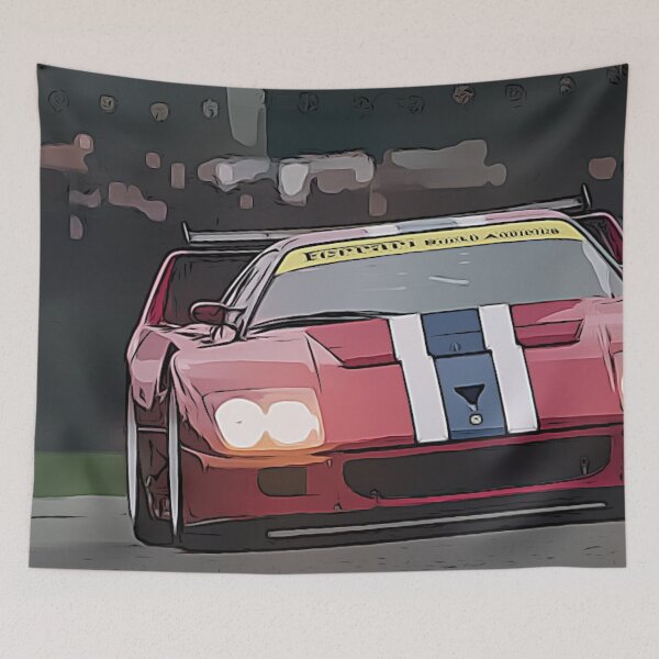 Item preview, Classy Ferrari F40 Painting Poster – Elegant Supercar Art designed and sold by Road To Track.