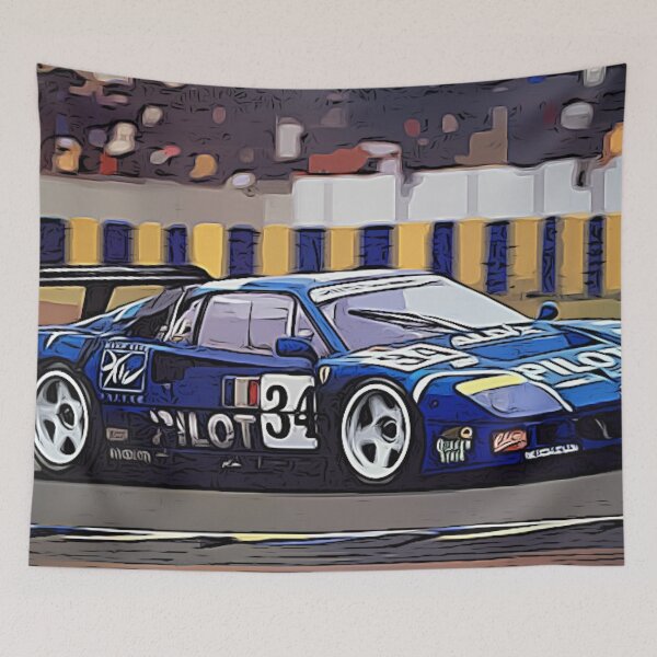 Item preview, Ferrari F40 Le Mans Painting Poster – Iconic Endurance Racing Art designed and sold by Road To Track.