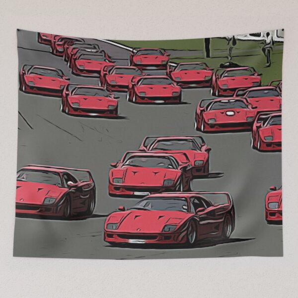Item preview, Ferrari F40 Convoy Poster – Epic Supercar Group Art designed and sold by Road To Track.