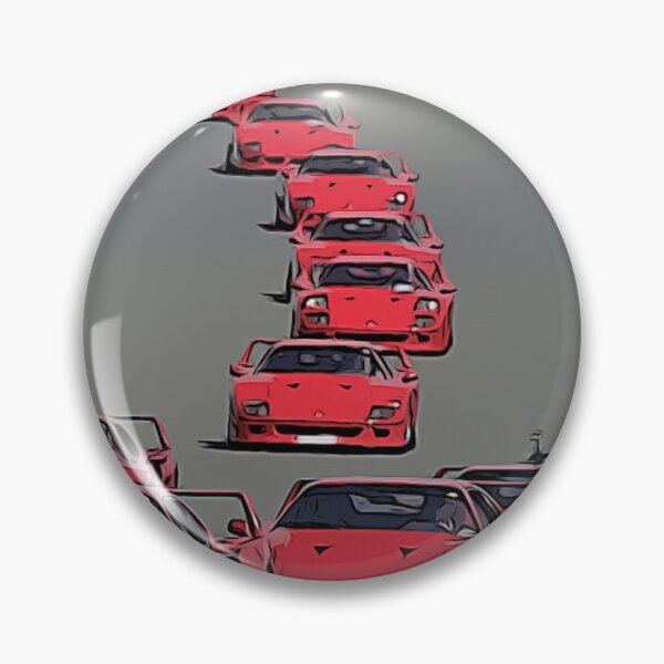 Item preview, Ferrari F40 Convoy Poster – Iconic Red Supercar Fleet Art designed and sold by Road To Track.