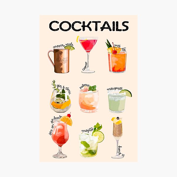 Item preview, cocktails colorés designed and sold by peytonbbeck.