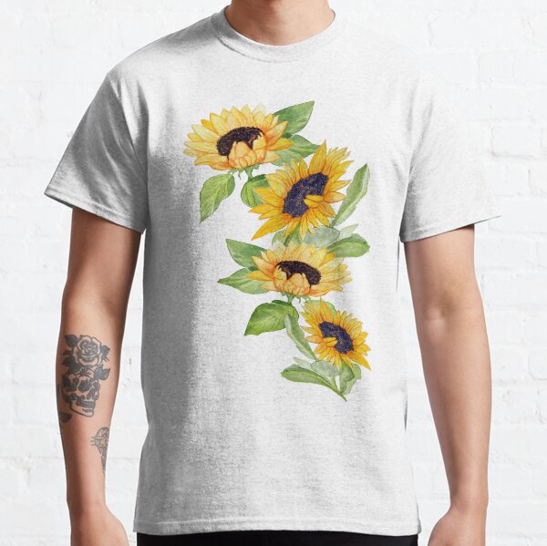 sunflower art , watercolor Classic T-Shirt