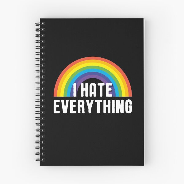 Item preview, I Hate Everything Rainbow Funny Ironic Saying designed and sold by Delightfully Cynical.