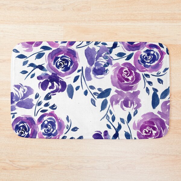 Item preview, Purple Watercolor Roses Pattern designed and sold by Sebastian Grafmann.