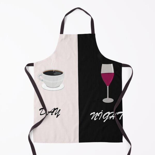 Item preview, DAY COFFEE NİGHT WİNE FUNNY WHİTE AND BLACK BACKGROUND  designed and sold by rashadat.
