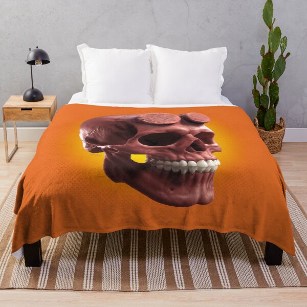 Item preview, REDSKULL 05 - a horns red skull with orange background designed and sold by Radu-Gabriel.