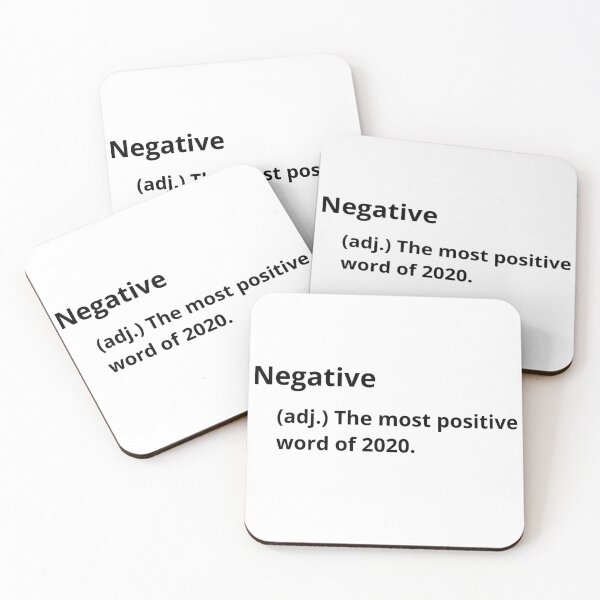 Item preview, Negative - The most positive word of 2020 - funny tshirt designed and sold by CINE-STORE.