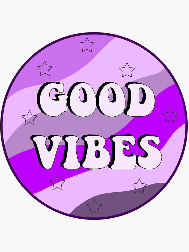 "Purple Good Vibes" Sticker for Sale by tiajohnson Redbubble