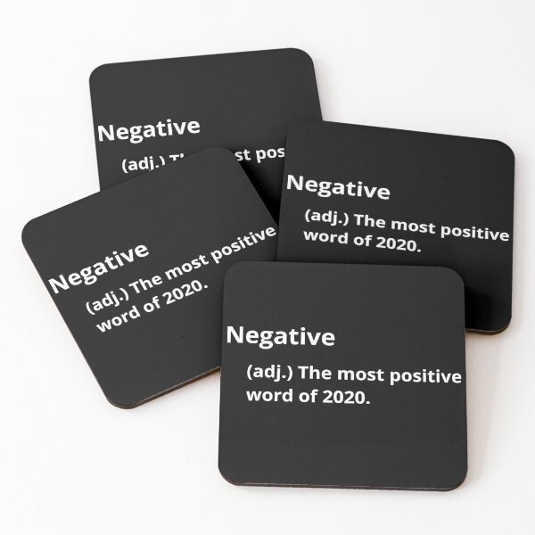 Item preview, Negative - The most positive word of 2020 - funny tshirt designed and sold by CINE-STORE.