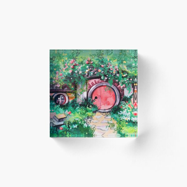 Hobbiton Shire in the Spring Acrylic Block
