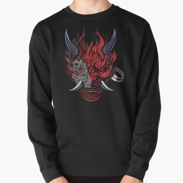 Cyberpunk Oni Demon Pullover Sweatshirt