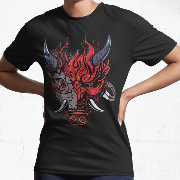 Cyberpunk Oni Demon Active T-Shirt