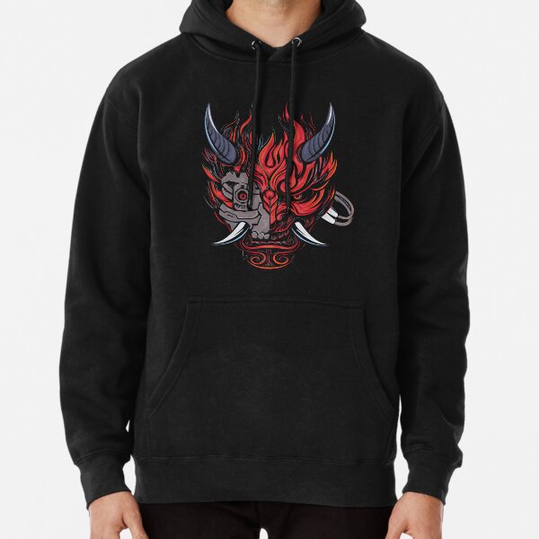 Cyberpunk Oni Demon Pullover Hoodie