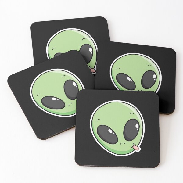 Item preview, Green Alien Face Cute Paranormal Lover Drawing designed and sold by Delightfully Cynical.