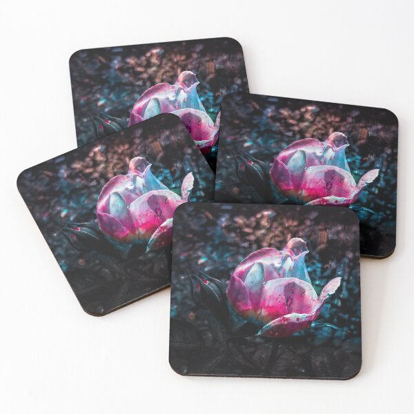 Item preview, Pink and Blue Rosebud designed and sold by CrystalsArtPaws.