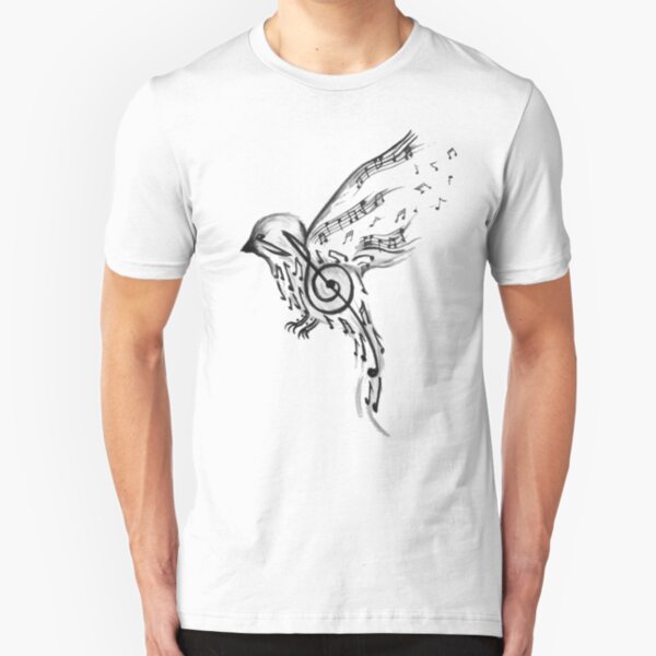 Musical bird Slim Fit T-Shirt