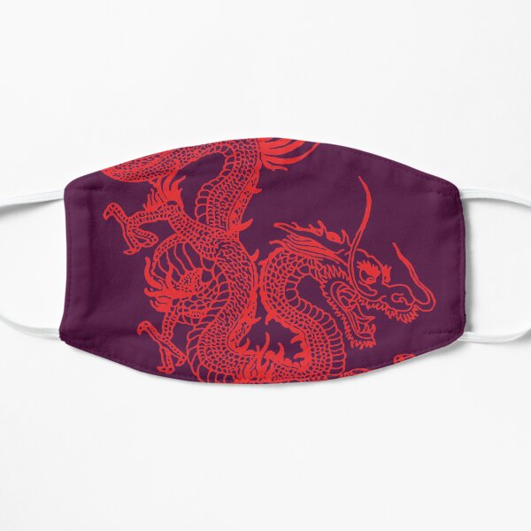 Red Chinese Dragon / Purple Background Mask