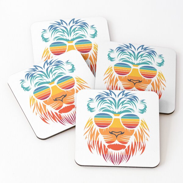 Item preview, Rainbow Lion With Glasses designed and sold by JTS STORE.