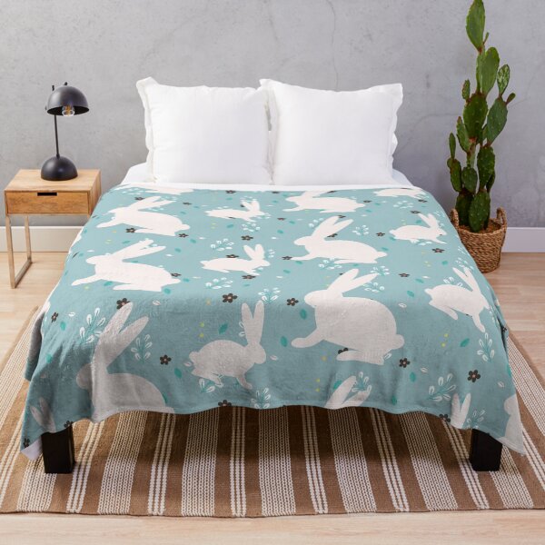 Rabbit Pattern Konijntje Patroon Throw Blanket