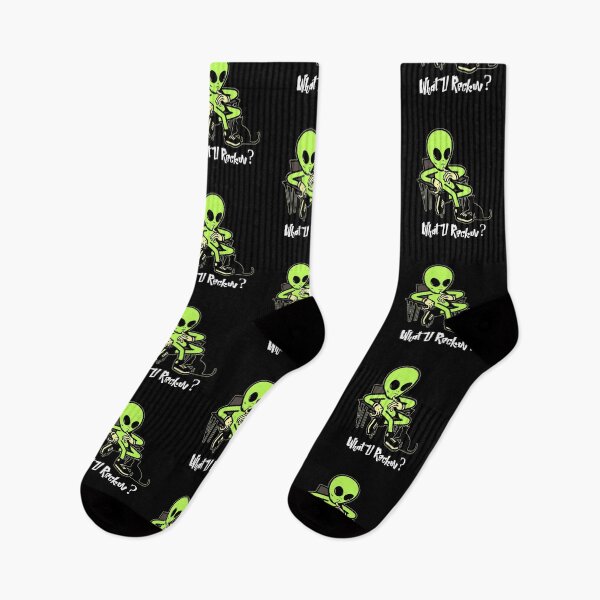 Item preview, What U Reckon? Alien talking to cat. Funny. Dark background designed and sold by shirtdan.