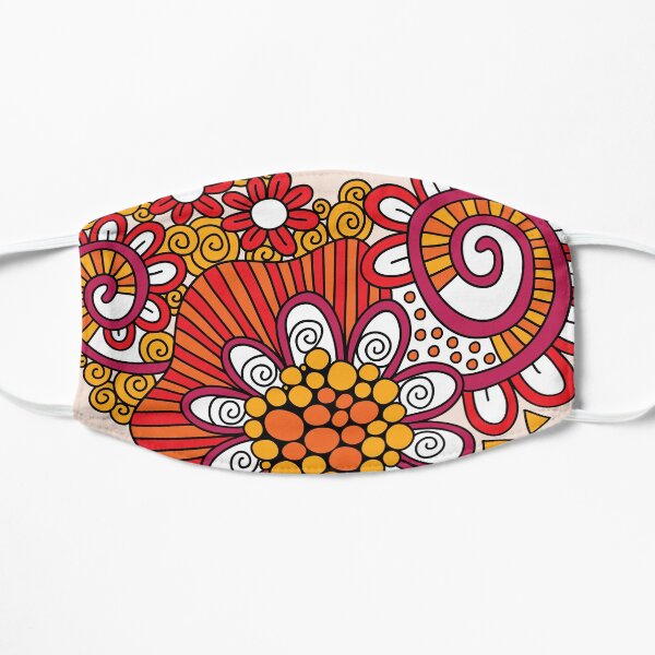 Bright Heart Doodle Mask