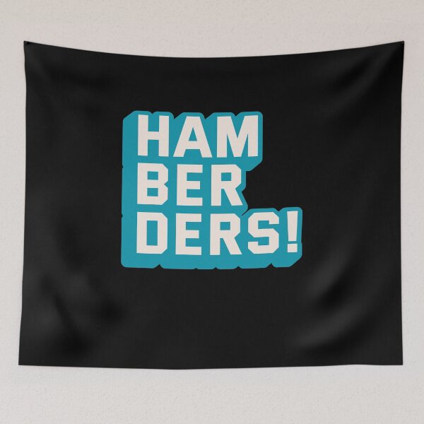 Item preview, Hamberders! - Retro Blue designed and sold by WPahat.