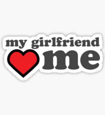 Pegatina Mi novia me ama el día de San Valentín