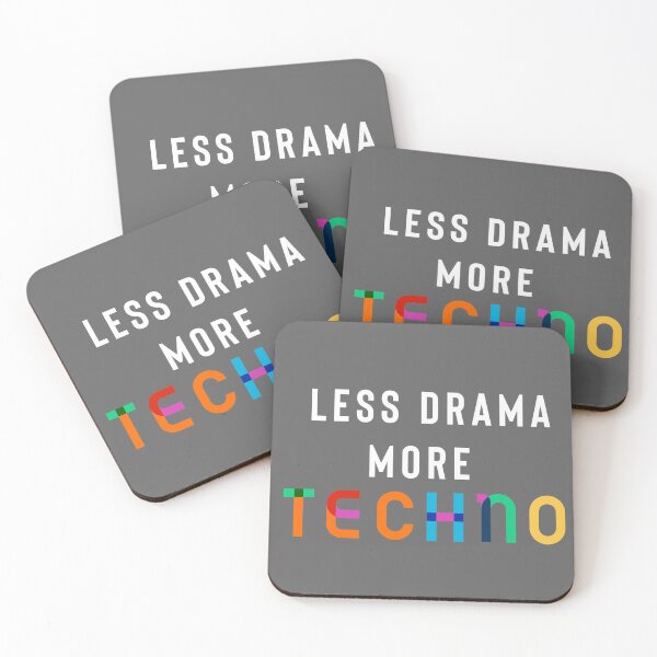 Item preview, Less Drama More Techno designed and sold by Raw Creative Prints.